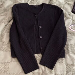 Rag & Bone Black Ribbed Cardigan